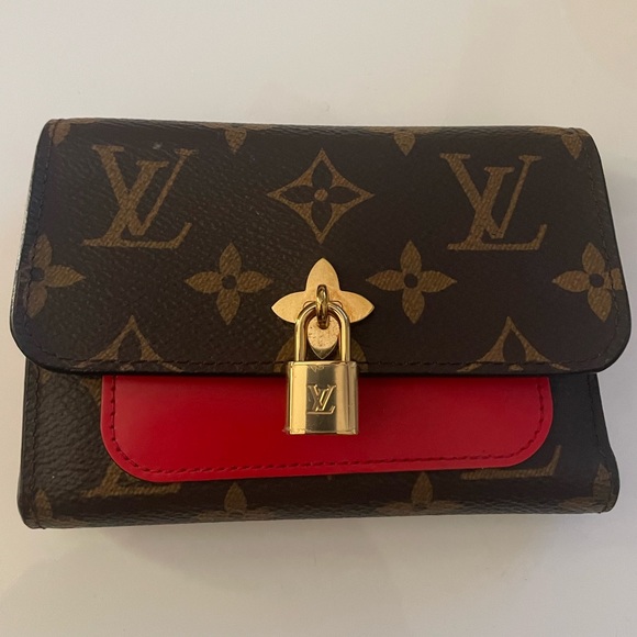 Louis Vuitton Handbags - 💯% Authentic LOUIS VUITTON
Monogram Flower Lock Compact  Coquelicot wallet 🌺
